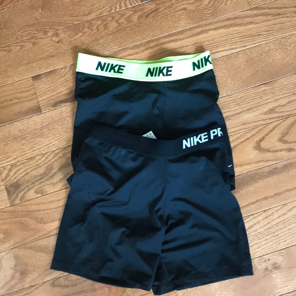 2 pairs of Nike PRO spandex shorts